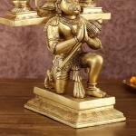 Pure Brass Lord Hanuman Vahana Ram Darbar | 18" x 10" x 8" (45.7 x 25.4 x 20.3 cm) | 12 kg Divine Composition | Unique Sacred Art | Temple Grade